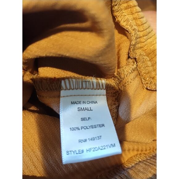 Corduroy tiered layered Fall belted Western Size small Short Skirt Tan Brown - Picture 5 of 5